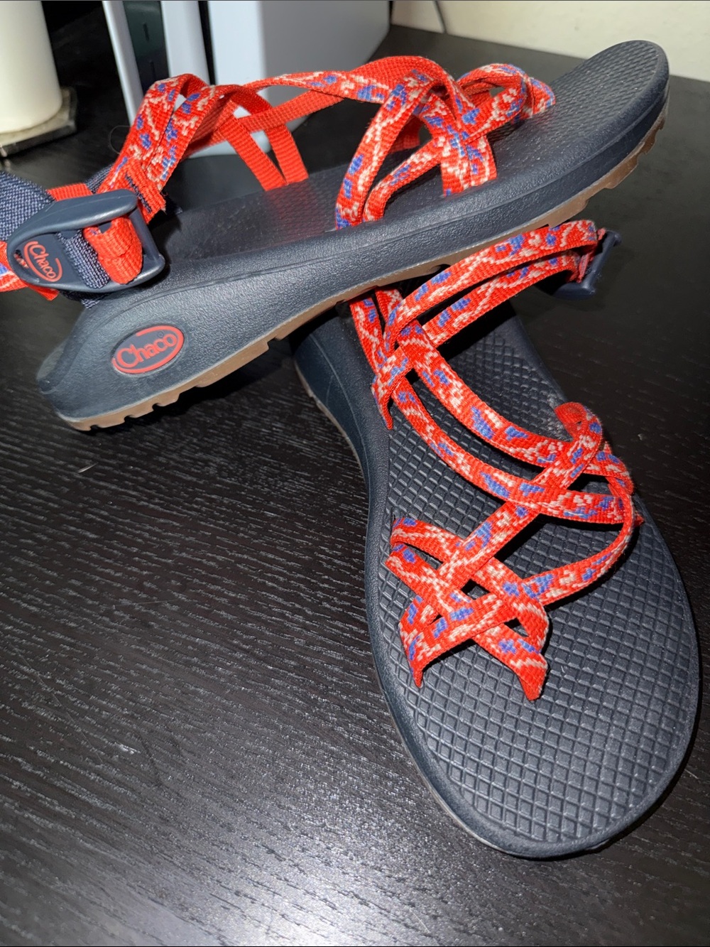 Chaco Women's Red Multi-Pattern Z/Cloud Sandals